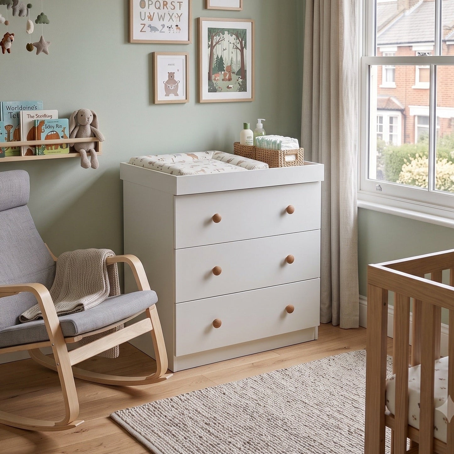 Shefa Kids Changing Dresser Design line 888 White