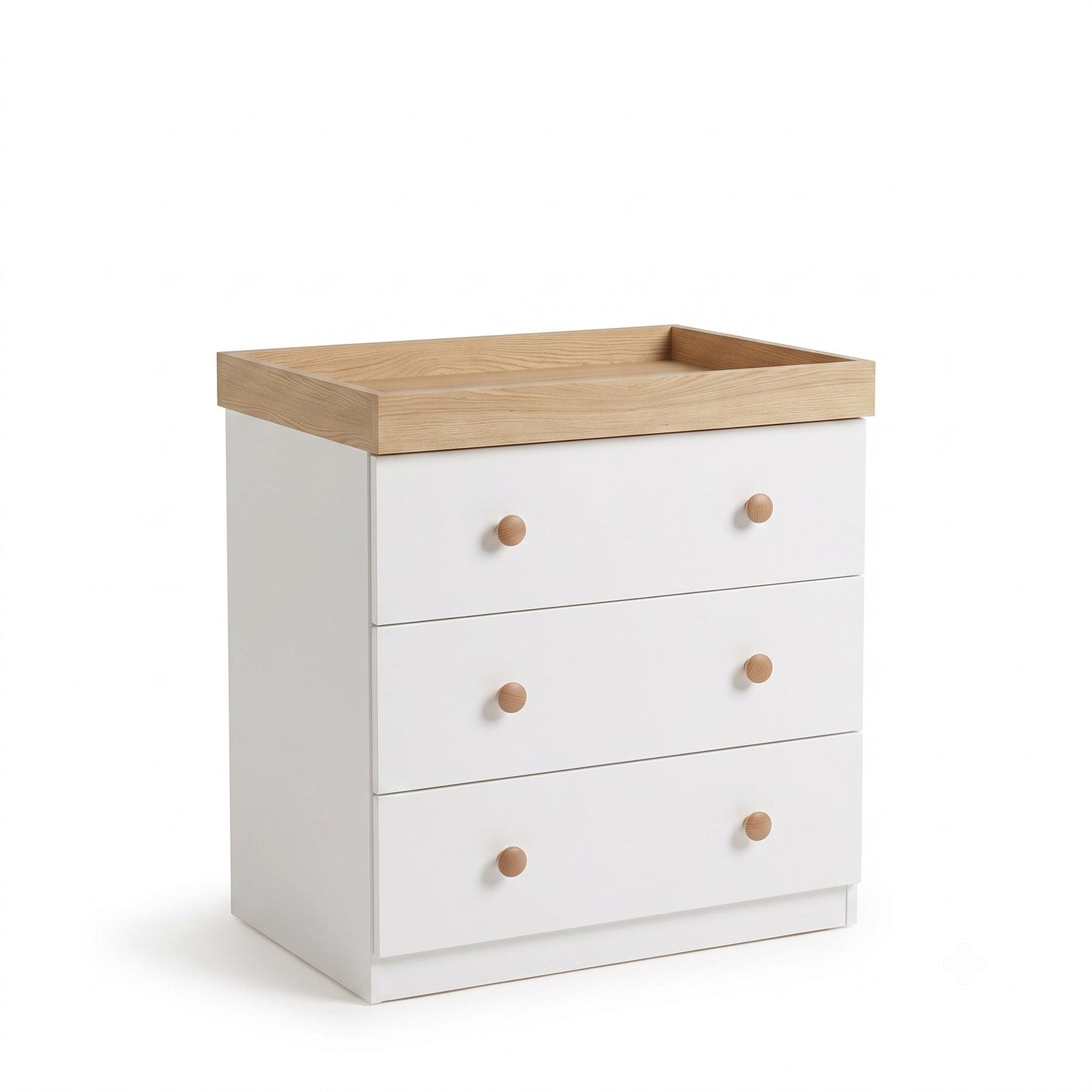 Shefa Kids Changing Dresser Design line 888 White - Oak top