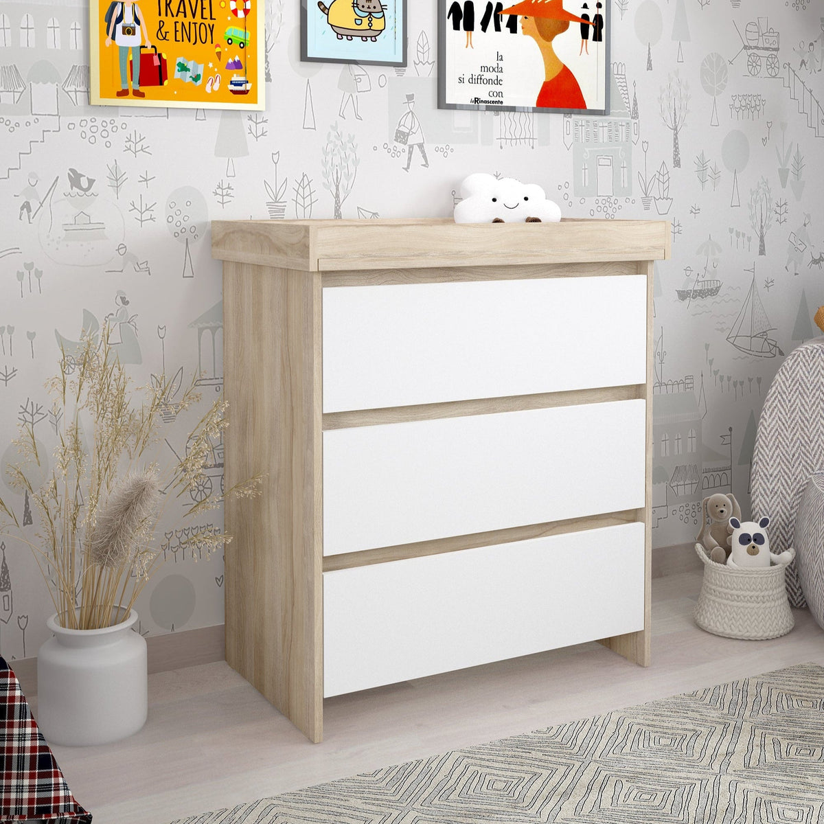 Shefa Blocks Shefa Kids Changing unit Basic line 880, Elm-white – Shefa Line Store