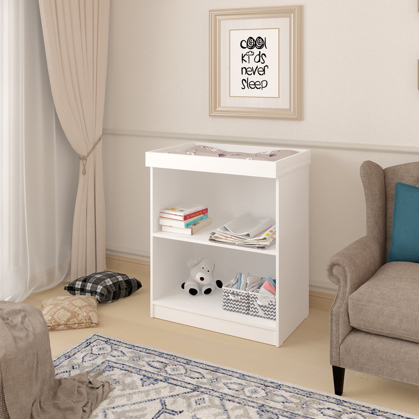 Shefa Kids Changing Table 810 white, removable top