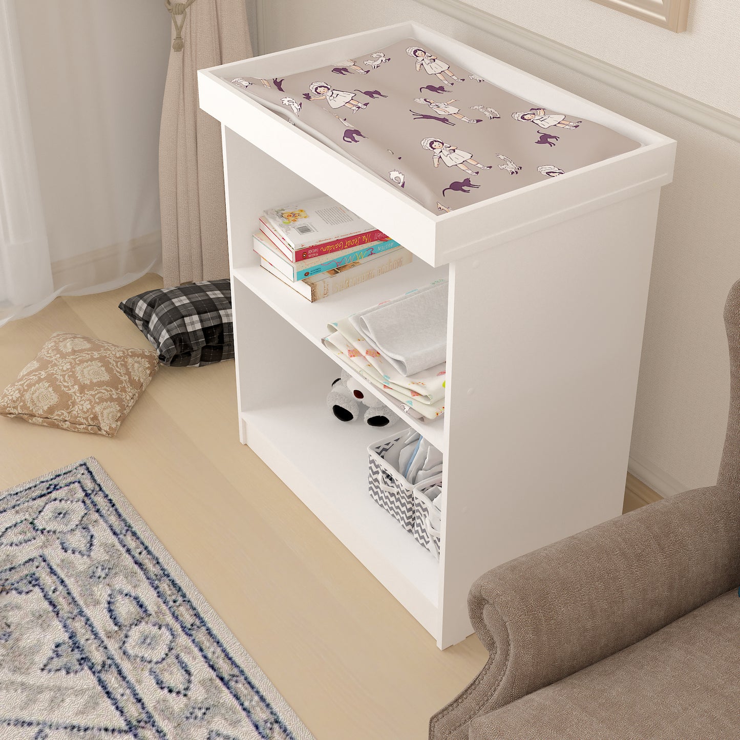 Shefa Kids Changing Table 810 white, removable top