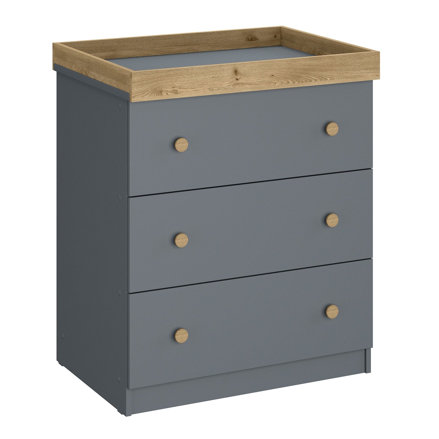 Shefa Kids Changing Dresser Design line 888 Graphite - Cremona Oak