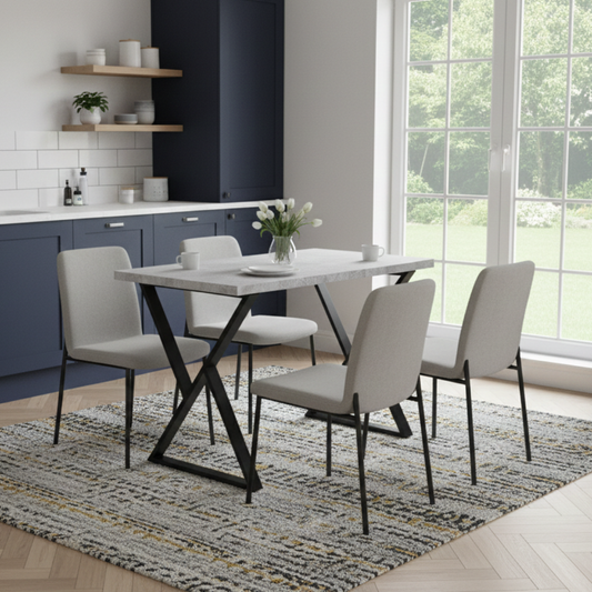 Dining table Shefa Line Chicago 100 White Craft Oak