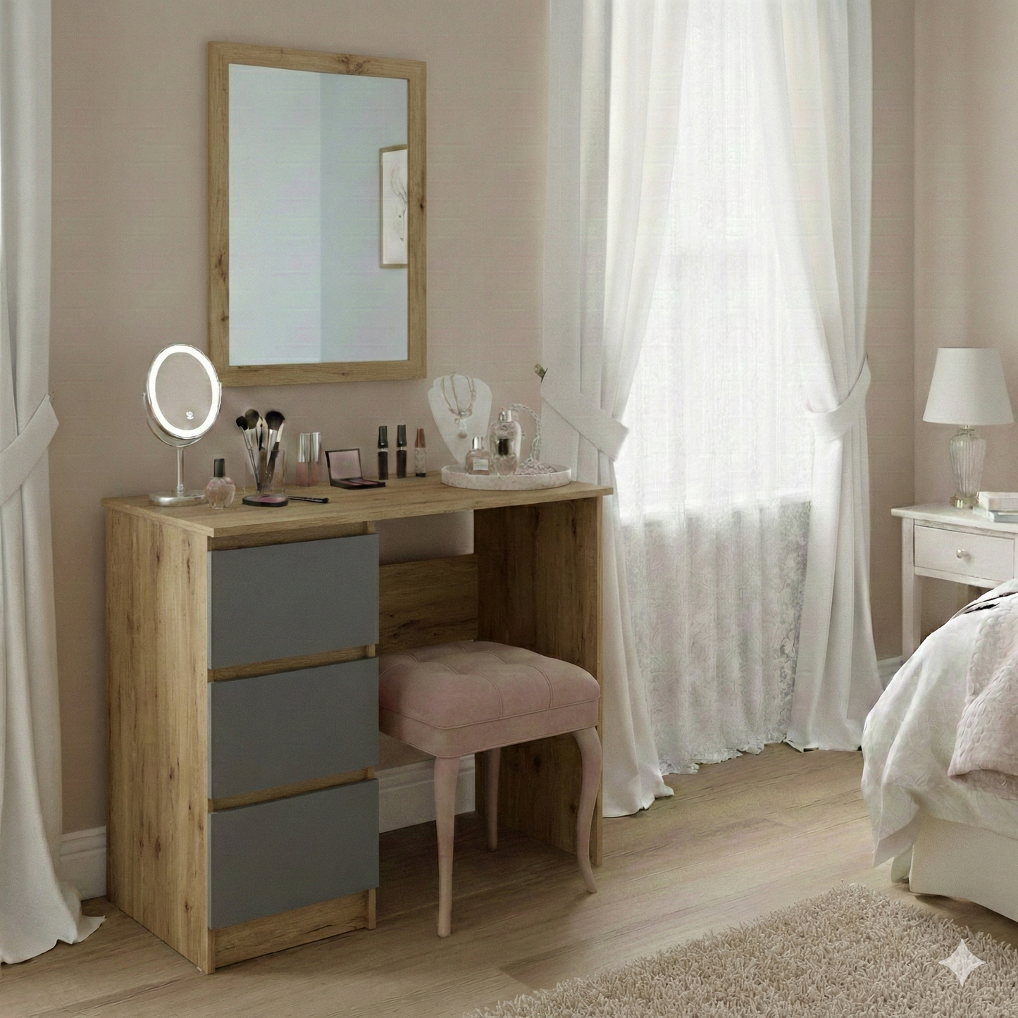 Computer desk Shefa Line Cina Graphite & Artisan Oak