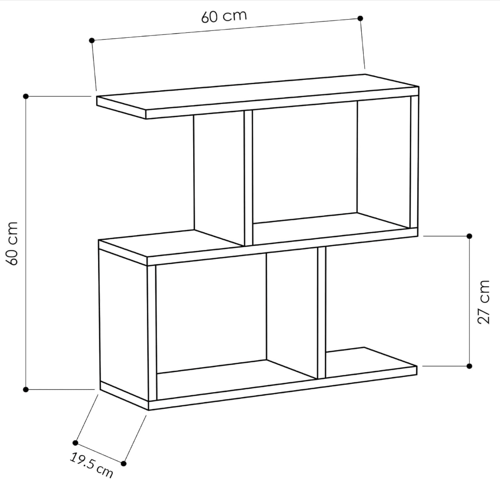 Shelving unit Shefa Line Eden 60 Grey