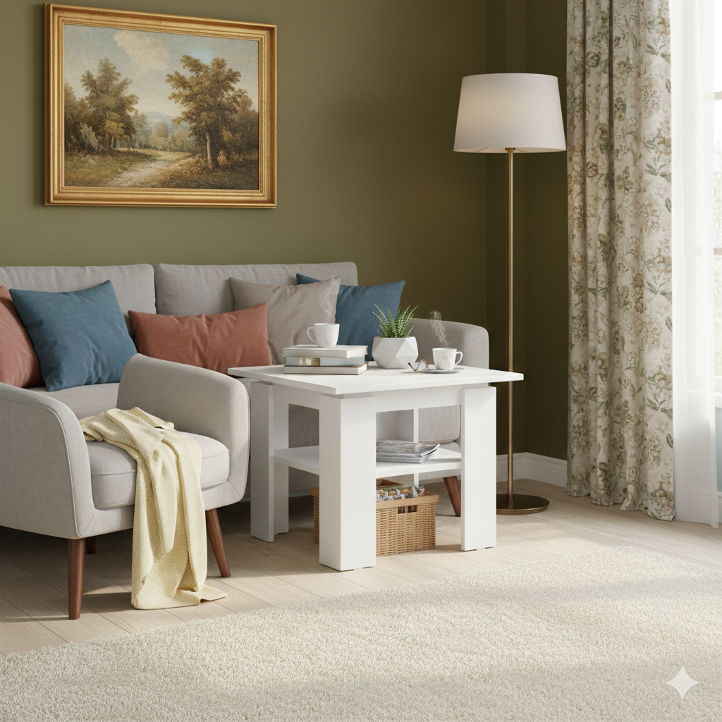 Coffee table Shefa Line Element 550 White