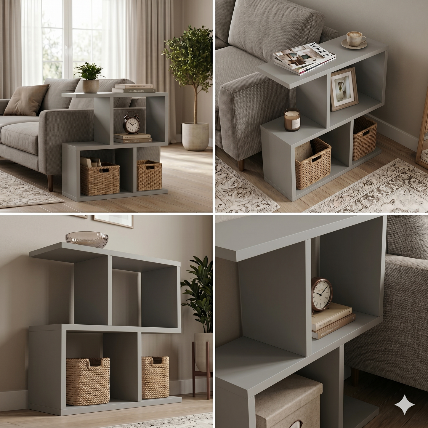 Shelving unit Shefa Line Eden 60 Grey