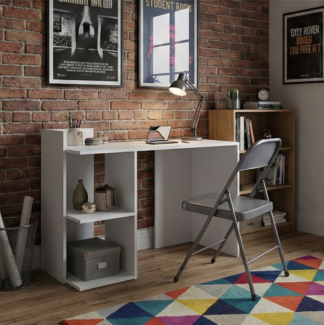 Computer Desk Shefa Line Iris White