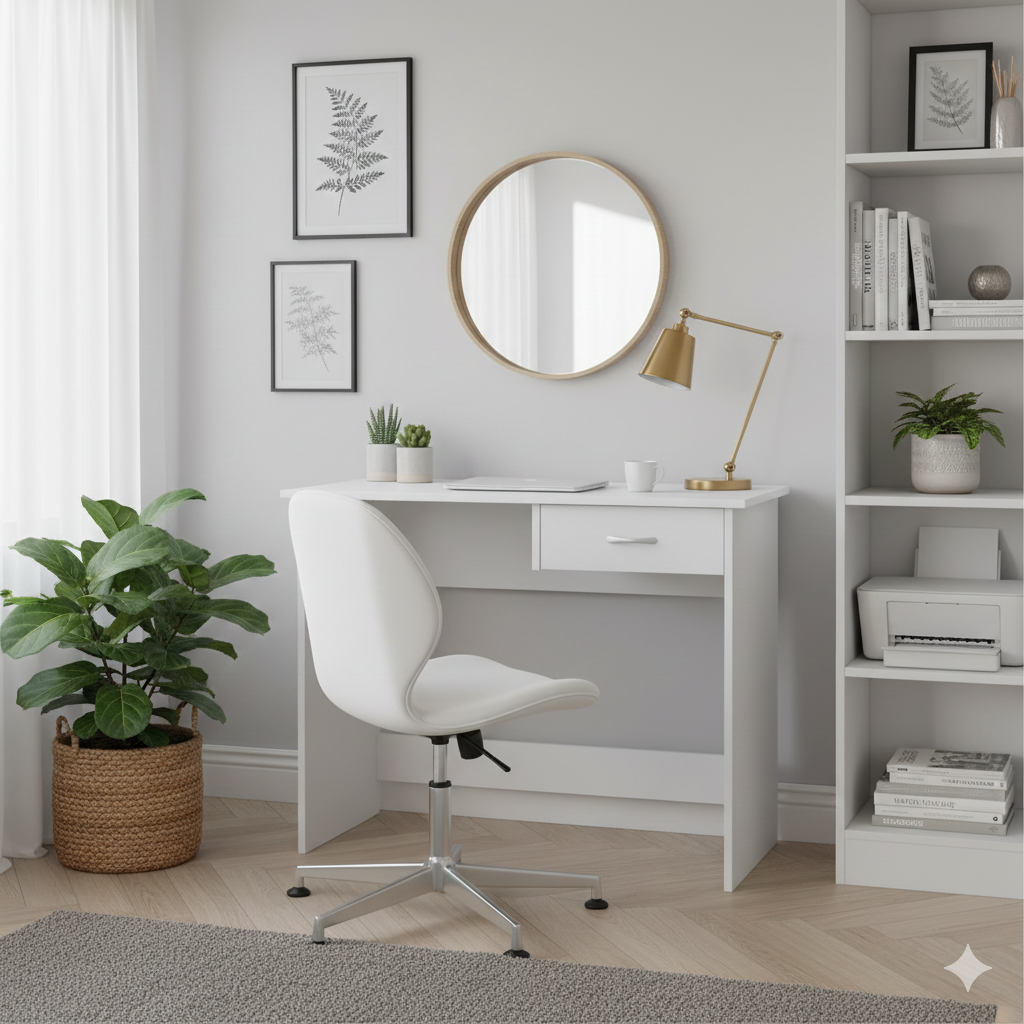 Shefa Line Nano Computer desk White, 90x40 cm