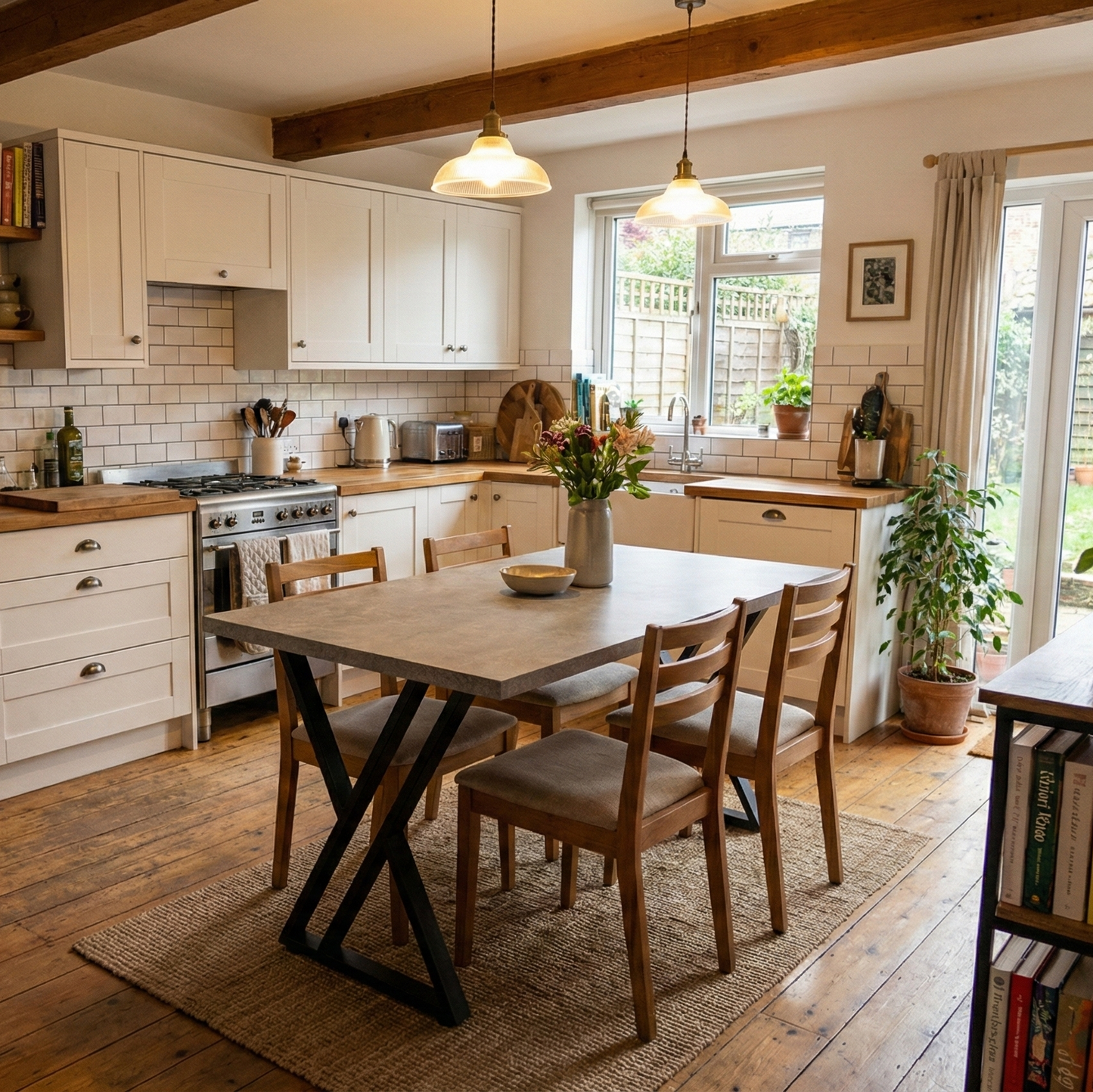 Dining table Shefa Line New York 120 White Craft Oak