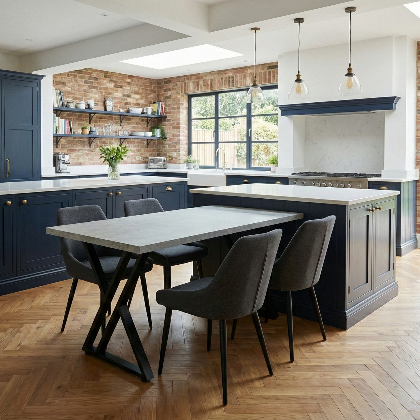 Dining table Shefa Line New York 120 Concrete Grey