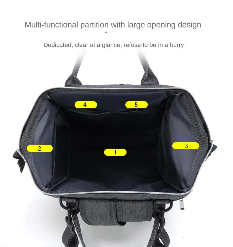 Shefa Kids Travel Backpack and Stroller Organizer – Large Baby Nappy Changing Bag For Moms with USB phone charging