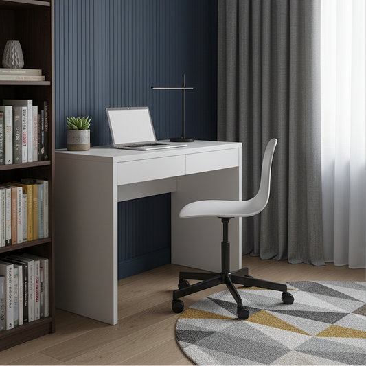 Computer desk Shefa Line Vikko White, 100x59 cm